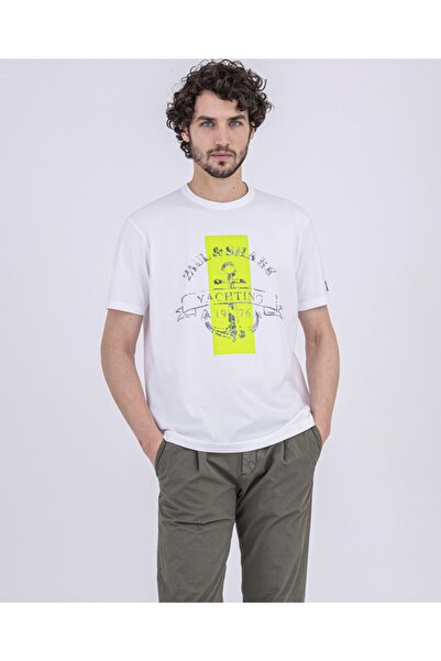 PAUL&SHARK Ανδρικό πλεκτό μπλουζάκι C.w. Βαμβάκι