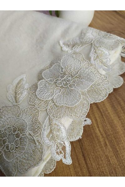 Çeyiz Bahçesi Rosehenge Cream Velvet Πετσέτα σε 3 μεγέθη 50&90