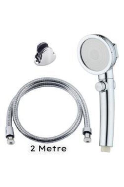 Berev Duş Başlığı Krom3 Sprey Ayarı Açık/kapalı Mafsal Durak Anahtarı 2 Metre...