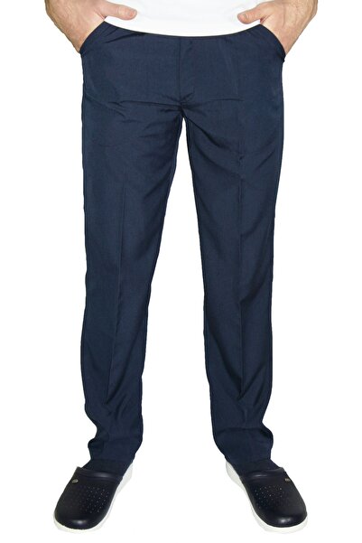 Uniprom Doktor - Hemşire Belden Lastikli Pantolon Alpaka Kumaş Lacivert