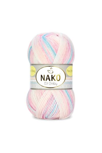 NAKO Elit Baby Mini Batik 32431 ( 5 Adet ) El Örgü Ipi