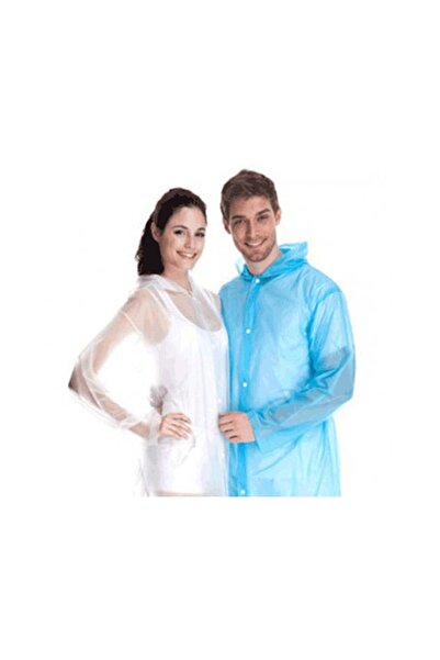 Genel Markalar Tek Kullanımlık Çıtçıtlı Şeffaf Yağmur Koruyucu Yağmurluk