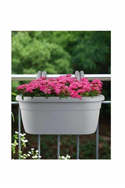 Cosargroup Karasu Plastik 2 Adet Inci Askılı Balkon Çiçeklik Saksı 6,2 Lt Pem...