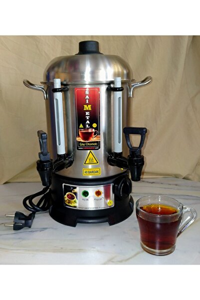 SAİM METAL 18/10 304 الفولاذ المقاوم للصدأ - آلة بيع الشاي 40 كوب