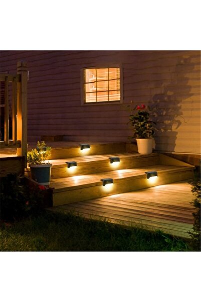 Genel Markalar 1 Adet Schnauer Solar Güneş Enerjili Köşebent Merdiven Veranda Bahçe Led Lamba Beyaz Işık Tekli