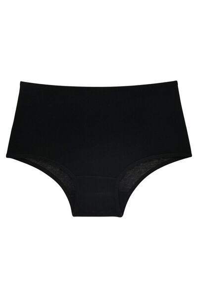 Imoda Kadın Siyah Beyaz Kırmızı 5li Paket Yüksek Bel Külot