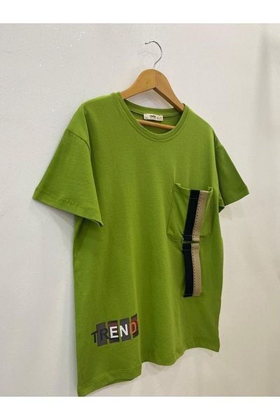Çikoby Boy's Short Sleeve Green T-Shirt