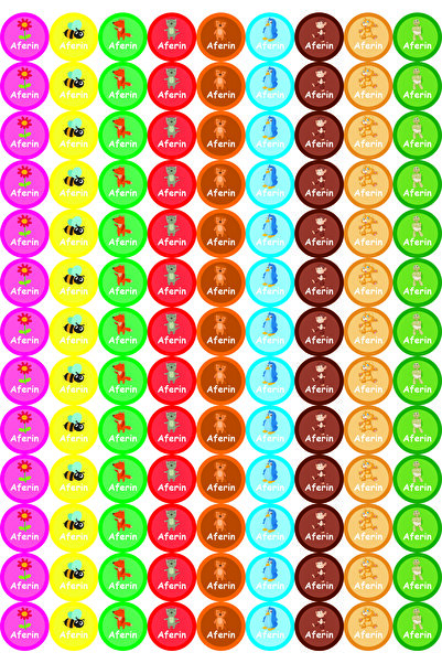 Genel Markalar 117 Adet Çocuk Hayvan Bitki Temalı Sticker Öğretmen Etiketi 3*3 Çıkarma Seti