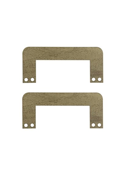 aladepo مقبض حقيبة خشبي صغير بمقبض MDF بلوط فاتح (زوج واحد)