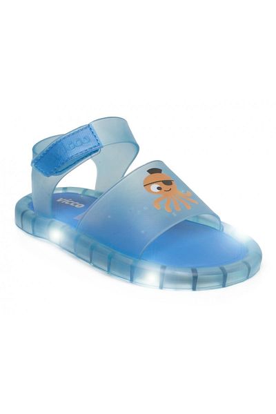 Vicco 321.P22Y210 Jelly Booties Lighted Blue Kids Sandals