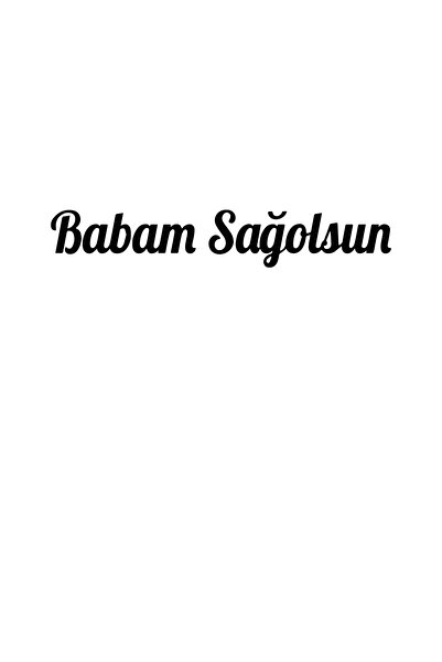 MegaSticker Babam Sağolsun Araba Sticker - Oto Sticker - 30x6cm
