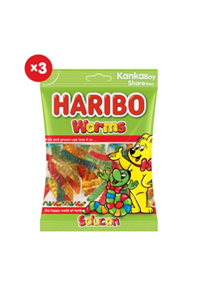 Haribo Worms 80 G 3'lü Paket