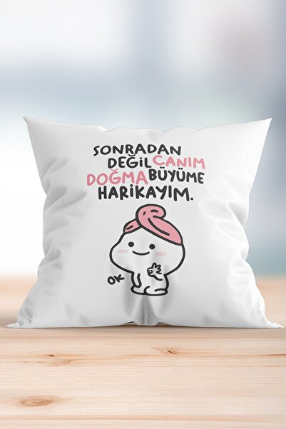 WixelArt Doğma Büyüme Harikayım Baskılı Yastık