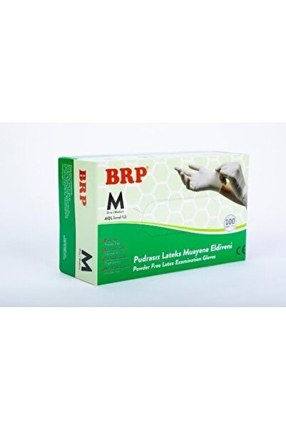 BRP Pudrasız Lateks Eldiven (medium) - 100'lü X 20 Paket - 1 Koli