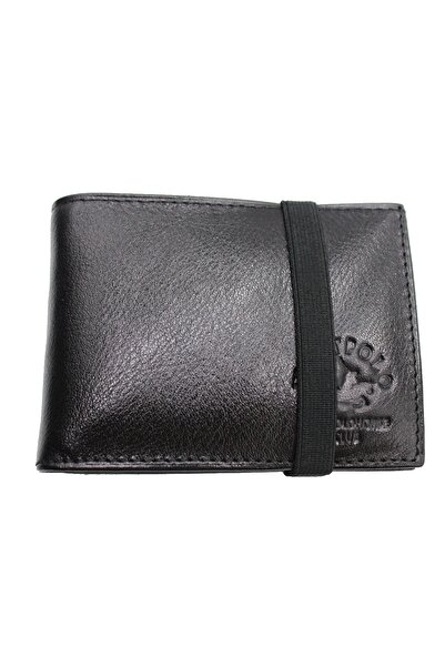 Fiyaka محفظة حامل بطاقات شفافة من الجلد الطبيعي Wp-615l مع حامل بطاقات باللون الأسود