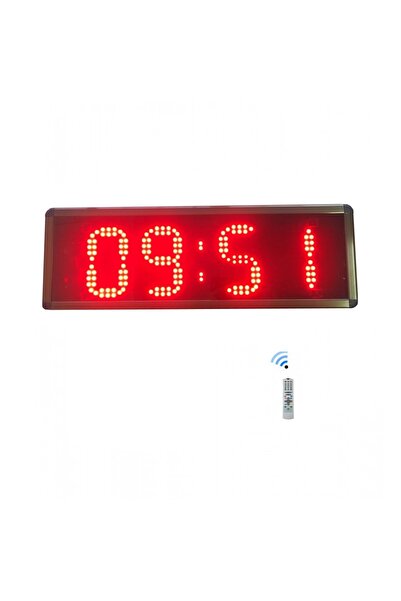 TEKNOMERKEZ Led Dijital Saat Termometre (derece) Kasa Ölçüsü:16x50 Cm