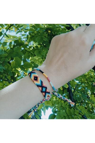Şengül 2'li Set El Emeği Ip Örgü Bileklik