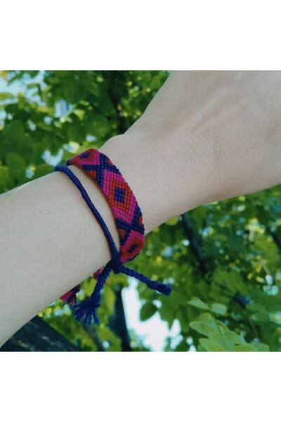 Şengül 2'li Set El Emeği Ip Örgü Bileklik Ve Halhal