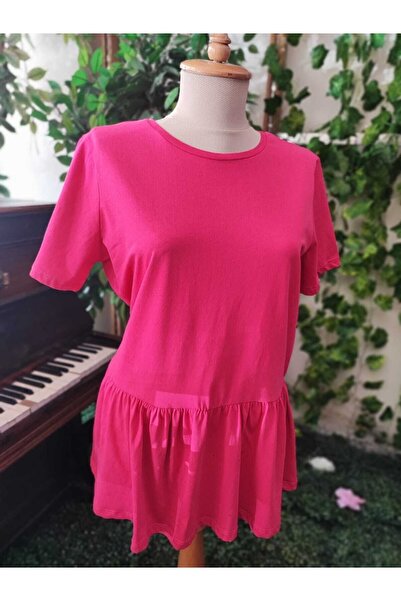 Collezione Μακρύ ροζ γυναικείο μπλουζάκι