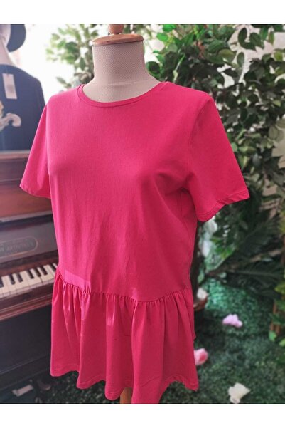 Collezione Μακρύ ροζ γυναικείο μπλουζάκι