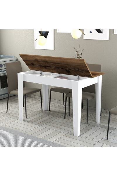 Variant Mobilya Variant Kiev Mutfak Masası - Beyaz / Ceviz