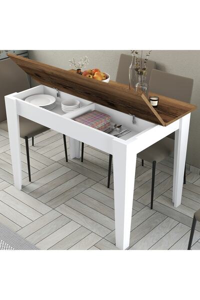 Variant Mobilya Variant Kiev Mutfak Masası - Beyaz / Ceviz