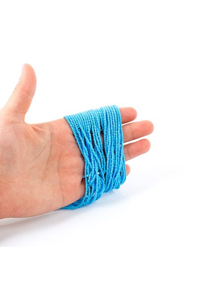 yfhobi 12 Strings - Czech Sand Beads, Jewelry Making Beads, Light Blue Color