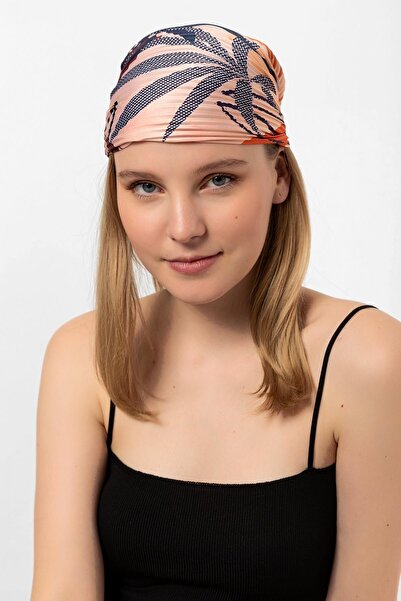 Saria Moda Bandană eșarfă plisată cu model