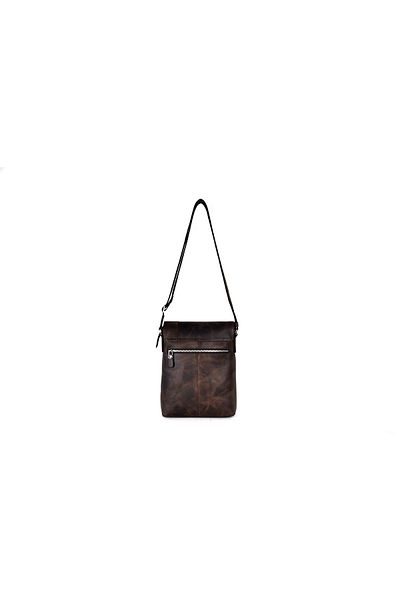 Eminsa Brown Crazy Leather Men's Shoulder Bag