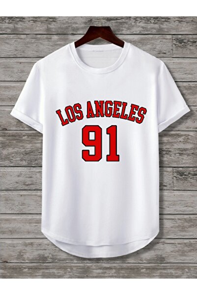 CANDEL Μπλουζάκι Unisex με διπλό σετ κάτω οβάλ με λεπτή εφαρμογή Los Angeles