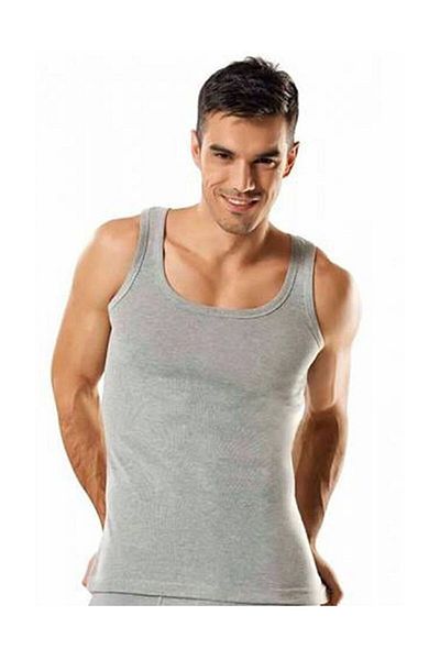 Tutku Utku Men's Gray and Black Colored Cotton Undershirt 12-Piece Pack Comes in One Color