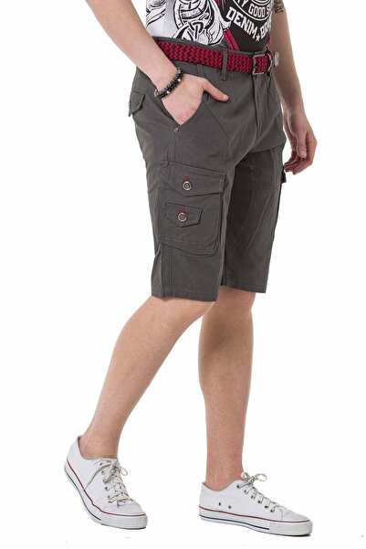 Cipo&Baxx Ck265 Gri Kargo Cepli Keten Kapri