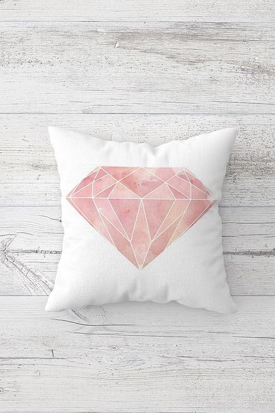 on the clouds Diamond Crystal Heart Pattern Διπλής όψης Μαξιλαροθήκη με κρυφό φερμουάρ Μαξιλαροθήκη καθίσματος μαξιλαριού