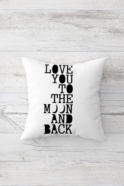 on the clouds Love You To The Moon And Back Față de pernă cu fermoar ascuns imprimat pe o parte
