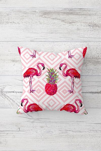on the clouds Fetă de pernă cu fermoar ascuns pe două fețe, cu flori de ananas, cu flori de ananas, pentru scaun, pentru pernă
