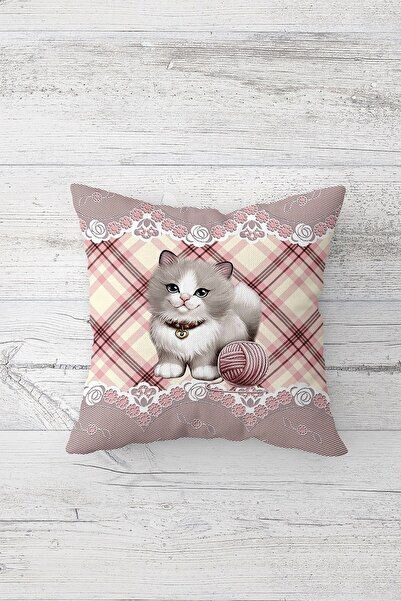 Pelangi لطيف القط مع القط لطيف الطباعة على الوجهين المخفية زيبر فتاة شابة رمي...