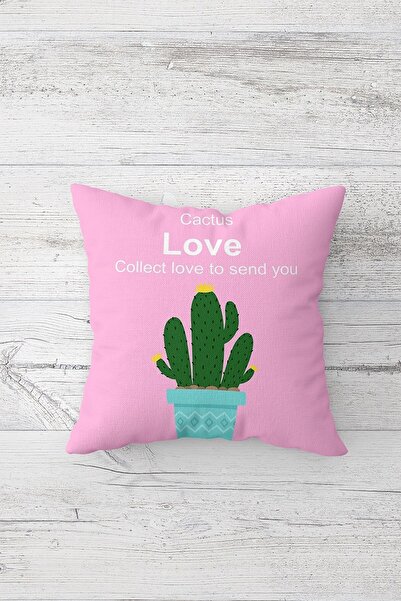 Pelangi غطاء وسادة بسحاب مخفي مطبوع على الوجهين بنمط الصبار، غطاء وسادة للمقعد