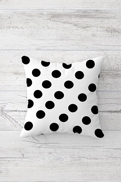 Pelangi أسود أبيض البولكا نقطة مزدوجة الجانب مطبوعة مخفي انغلق وسادة رمي وساد...