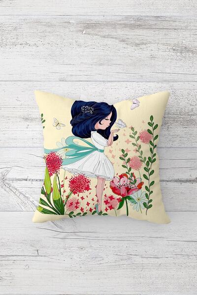 Pelangi غطاء وسادة بسحاب مخفي مطبوع على الوجهين بطابع الربيع، غطاء وسادة للمقعد