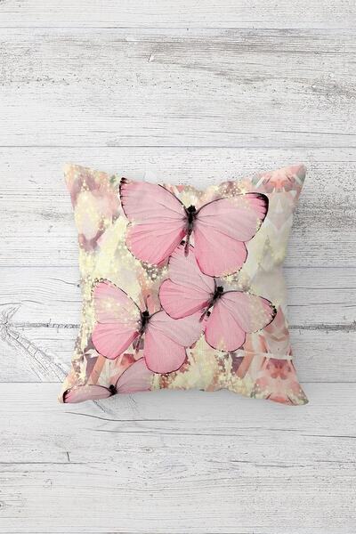 Pelangi غطاء وسادة بسحاب مخفي مطبوع على الوجهين بنمط الفراشة الطائرة، غطاء وس...