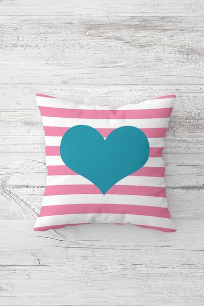 Pelangi غطاء وسادة بسحاب مخفي مطبوع على الوجهين على غطاء وسادة مقعد الخط الوردي