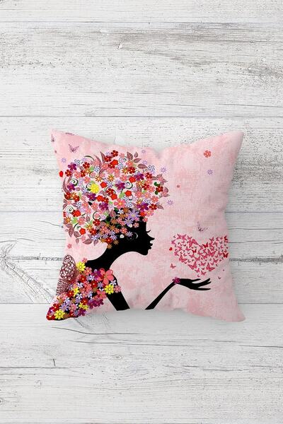 Pelangi الأزهار الجنية فتاة مزدوجة الجانب مطبوعة المخفية انغلق وسادة رمي وساد...