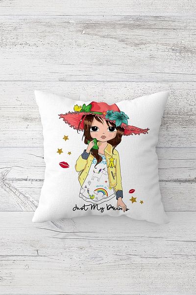 linazaitun One Side Printed Hidden Zipper Decorative Pillowcase Throw Pillow Case Seat Pillowcase