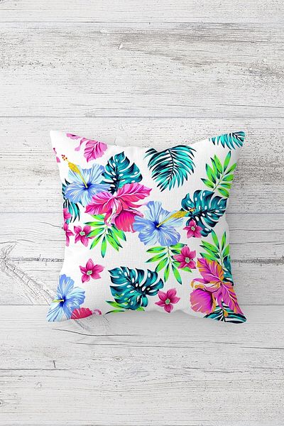 linazaitun One Side Printed Hidden Zipper Decorative Pillowcase Throw Pillow Case Seat Pillowcase