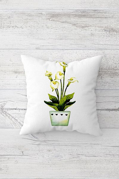 linazaitun One Side Printed Hidden Zipper Decorative Pillowcase Throw Pillow Case Seat Pillowcase
