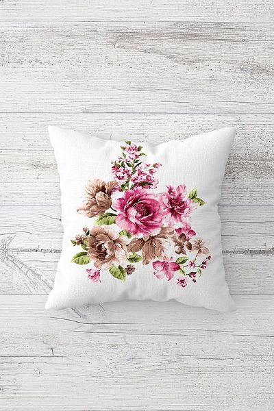 linazaitun One Side Printed Hidden Zipper Decorative Pillowcase Throw Pillow Case Seat Pillowcase