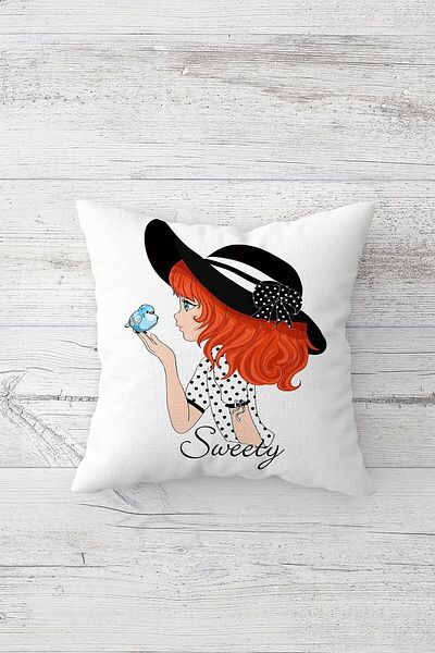 linazaitun One Side Printed Hidden Zipper Decorative Pillowcase Throw Pillow Case Seat Pillowcase