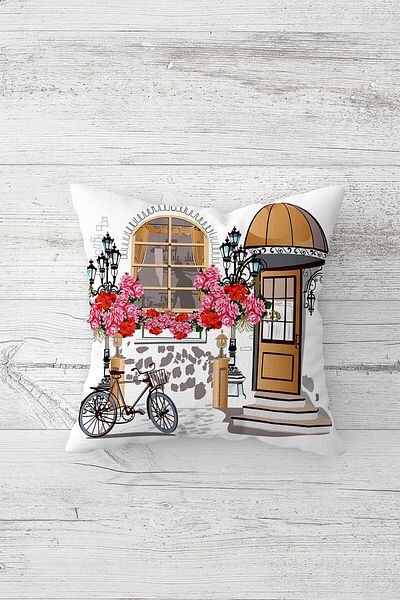 linazaitun One Side Printed Hidden Zipper Decorative Pillowcase Throw Pillow Case Seat Pillowcase