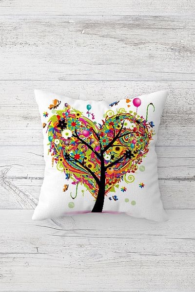 linazaitun One Side Printed Hidden Zipper Decorative Pillowcase Throw Pillow Case Seat Pillowcase