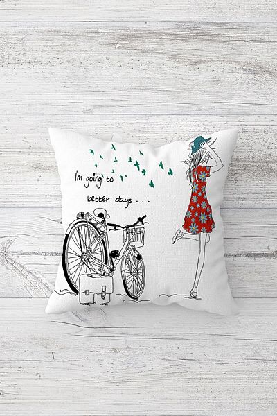 linazaitun One Side Printed Hidden Zipper Decorative Pillowcase Throw Pillow Case Seat Pillowcase